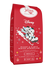 Red Joffrey’s coffee bag with Mickey and Minnie sledding in winter, medium roast white chocolate caramel flavored whole beans