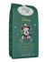Green Joffrey’s coffee bag featuring festive Mickey Mouse in scarf and Santa hat, labeled medium roast whole bean holiday blend