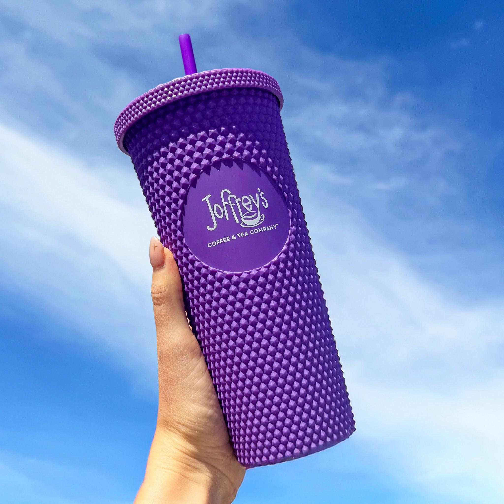 Joffrey's 24oz Purple Tumbler With Straw